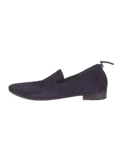 Pre-owned Marsèll Suede Cutout Accent Loafers In Purple