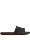 Marsèll Suede Flat Slides In Brown
