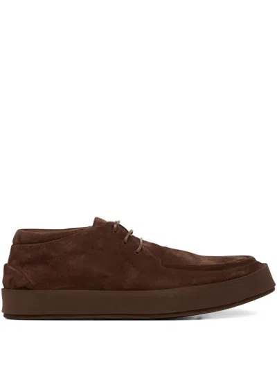 Marsèll Suede Lace-up Derby Shoes In Brown