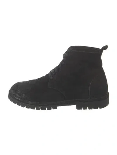 Pre-owned Marsèll Suede Lace-up Boots In Black