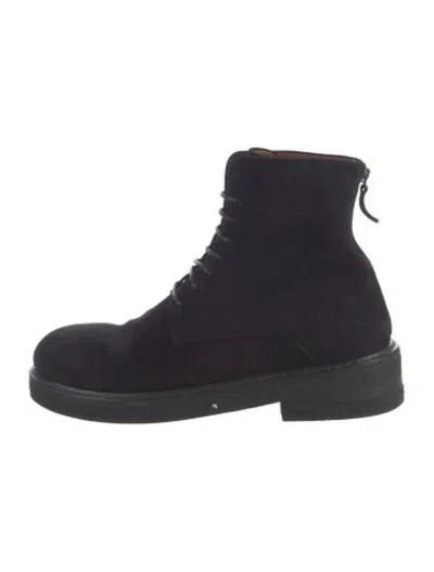 Pre-owned Marsèll Suede Lace-up Boots In Black