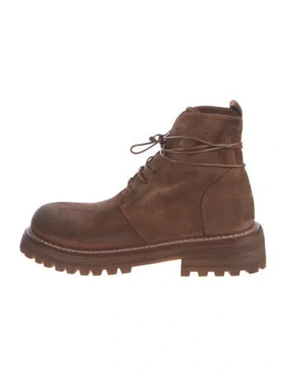 Pre-owned Marsèll Suede Lace-up Boots In Brown