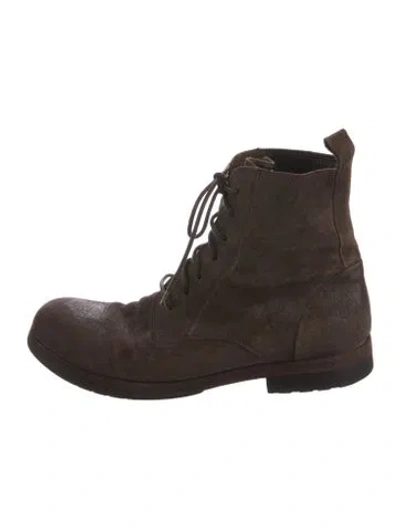 Pre-owned Marsèll Suede Lace-up Boots In Brown