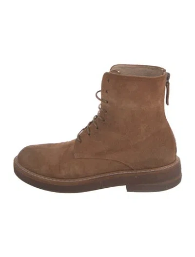 Pre-owned Marsèll Suede Lace-up Boots In Brown