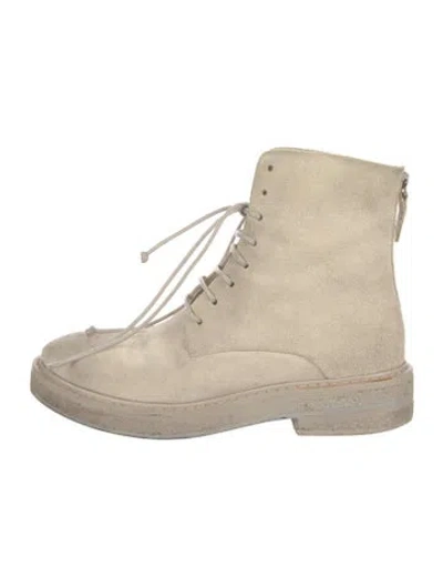 Pre-owned Marsèll Suede Lace-up Boots In Grey