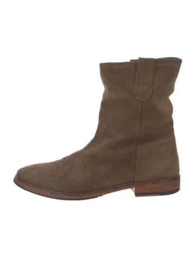 Pre-owned Marsèll Suede Moto Boots In Brown