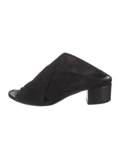 Pre-owned Marsèll Suede Mules In Black