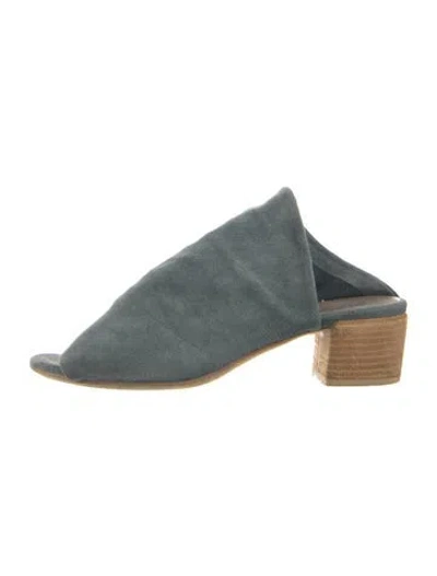 Pre-owned Marsèll Suede Mules In Blue
