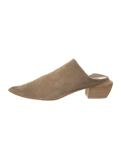 Pre-owned Marsèll Suede Mules In Neutral
