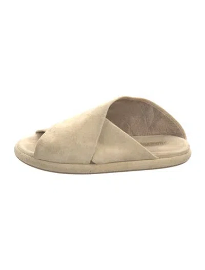 Pre-owned Marsèll Suede Mules In Neutral