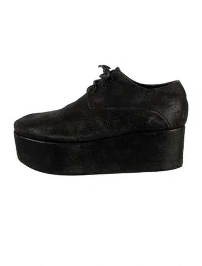 Pre-owned Marsèll Suede Oxfords In Black