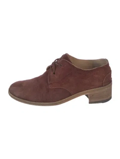 Pre-owned Marsèll Suede Oxfords In Brown