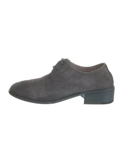 Pre-owned Marsèll Suede Oxfords In Gray
