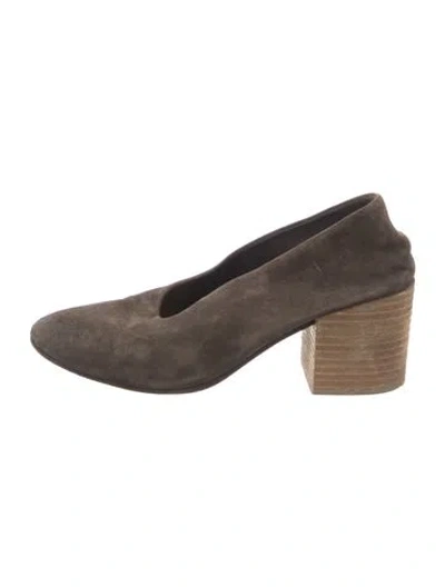 Pre-owned Marsèll Suede Pumps In Brown