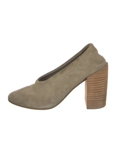 Pre-owned Marsèll Suede Pumps In Neutrals