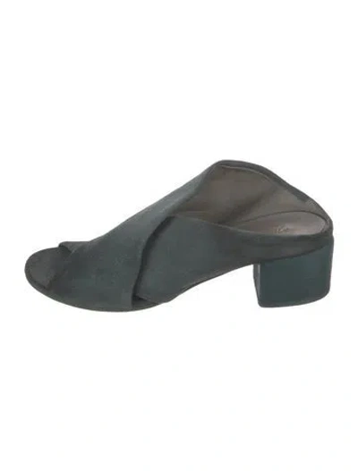 Pre-owned Marsèll Suede Sandals In Green