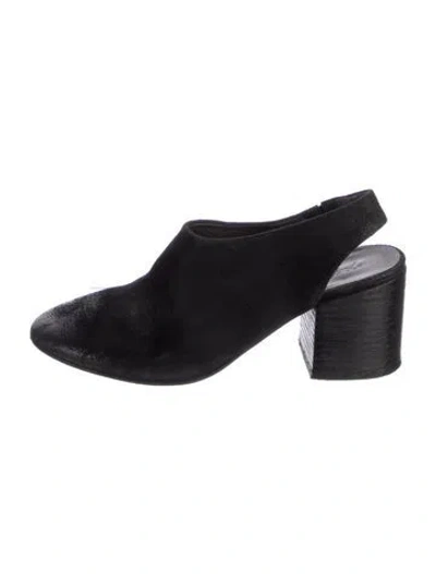 Pre-owned Marsèll Suede Slingback Pumps In Black