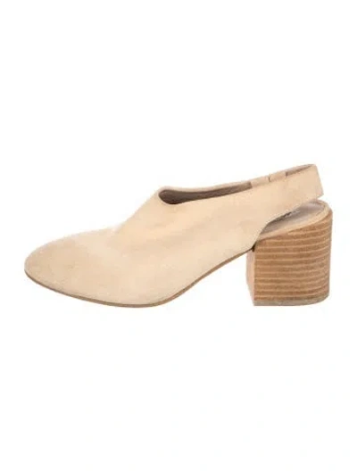 Pre-owned Marsèll Suede Slingback Pumps In Neutrals