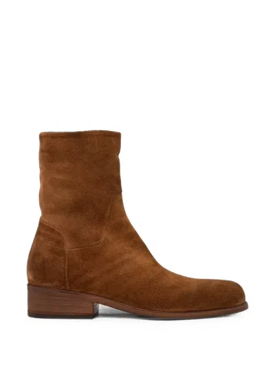 Marsèll Suede Zip-fastening Ankle Boots In Brown