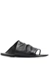 Marsèll Thong Strap Flat Slides In Black