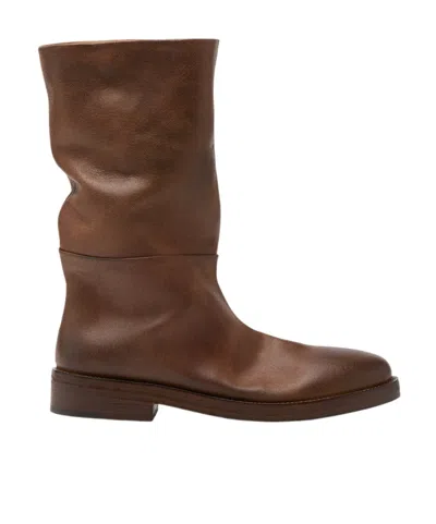 Marsèll Tubetto Basalt Leather Boot In Multi