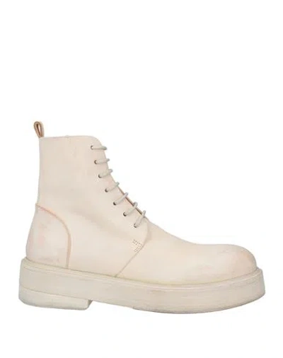 Marsèll Woman Ankle Boots Beige Size 6 Calfskin In Neutral