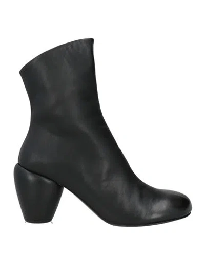 Marsèll Woman Ankle Boots Black Size 7.5 Leather