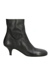 Marsèll Woman Ankle Boots Black Size 8 Calfskin In Black