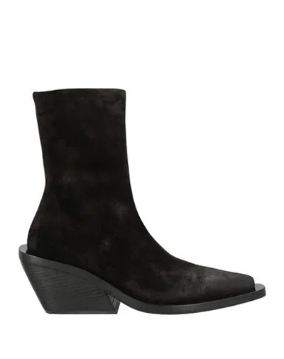 Marsèll Woman Ankle Boots Black Size 8 Leather