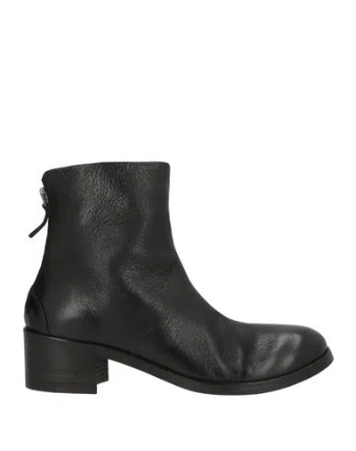 Marsèll Woman Ankle Boots Black Size 8 Leather In Multi