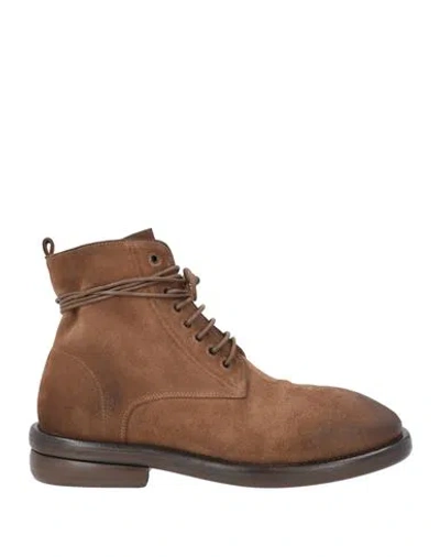 Marsèll Woman Ankle Boots Brown Size 8 Leather In Blue
