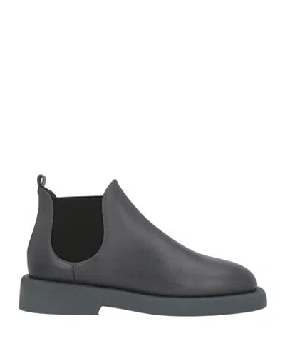 Marsèll Woman Ankle Boots Charcoal Size 8.5 Calfskin In Gray