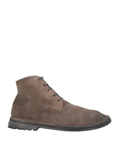 Marsèll Woman Ankle Boots Dark Brown Size 12 Leather