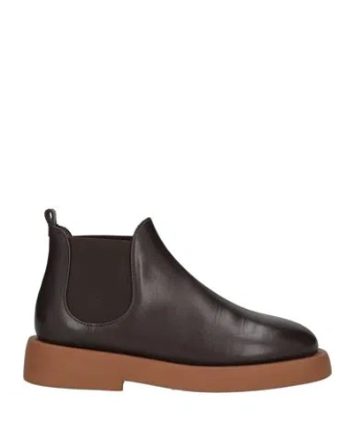 Marsèll Woman Ankle Boots Dark Brown Size 7 Calfskin