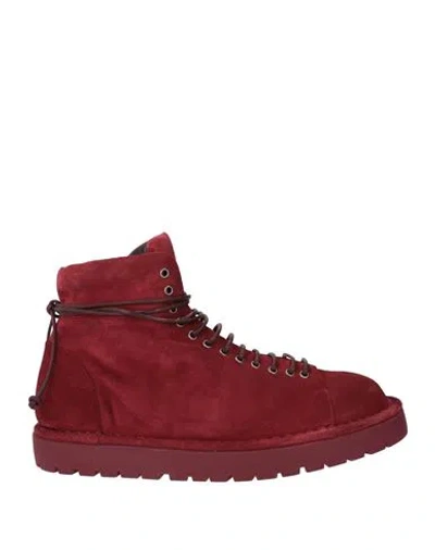 Marsèll Woman Ankle Boots Garnet Size 8.5 Calfskin In Burgundy