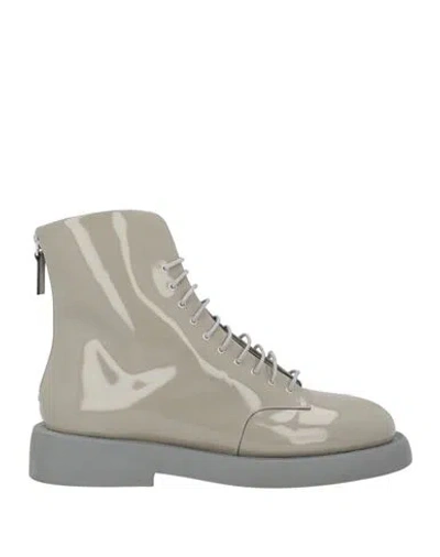 Marsèll Woman Ankle Boots Grey Size 8.5 Calfskin In Gray
