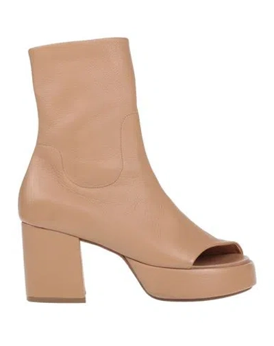 Marsèll Woman Ankle Boots Light Brown Size 8 Leather In Beige