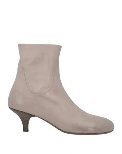 Marsèll Woman Ankle Boots Light Grey Size 7 Calfskin In Gray
