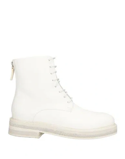 Marsèll Woman Ankle Boots White Size 8 Leather