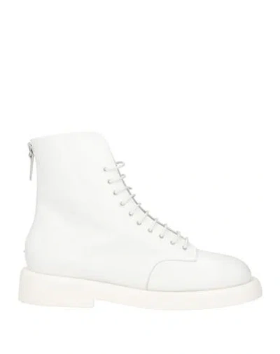 Marsèll Woman Ankle Boots White Size 9 Calfskin