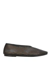 Marsèll Ballet Flats With Leather Upper And Perforated Design In Black