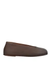 Marsèll Woman Ballet Flats Chocolate Brown Size 5 Leather In Brown