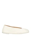 Marsèll Woman Ballet Flats Cream Size 8.5 Calfskin In White