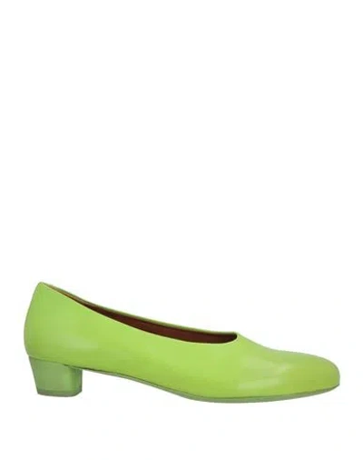 Marsèll Woman Ballet Flats Green Size 6 Calfskin
