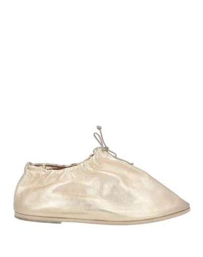 Marsèll Woman Ballet Flats Platinum Size 8 Calfskin In Neutral