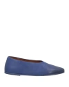 Marsèll Woman Ballet Flats Purple Size 7.5 Calfskin In Blue