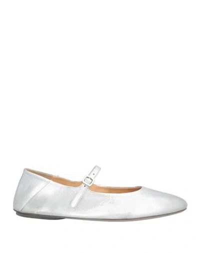 Marsèll Woman Ballet Flats Silver Size 7 Calfskin