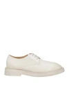 Marsèll Woman Lace-up Shoes Off White Size 9.5 Calfskin In Gray