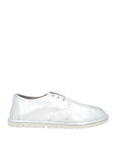 Marsèll Woman Lace-up Shoes Silver Size 7 Leather