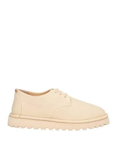Marsèll Woman Lace-up Shoes Beige Size 8 Calfskin In Neutral